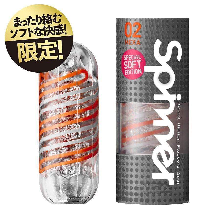 Tenga - 02 Hexa Spinner Special Soft Edition Masturbator (Orange/Clear) -  Masturbator Soft Stroker (Non Vibration)  Durio.sg