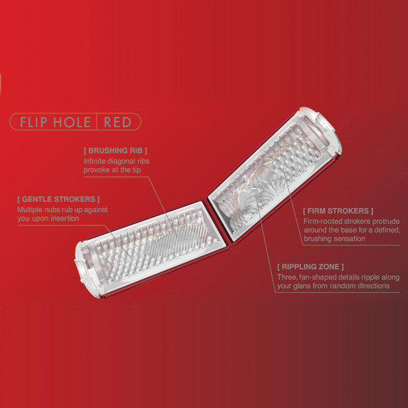 Tenga - Flip Hole Masturbator (Red) -  Masturbator Soft Stroker (Non Vibration)  Durio.sg