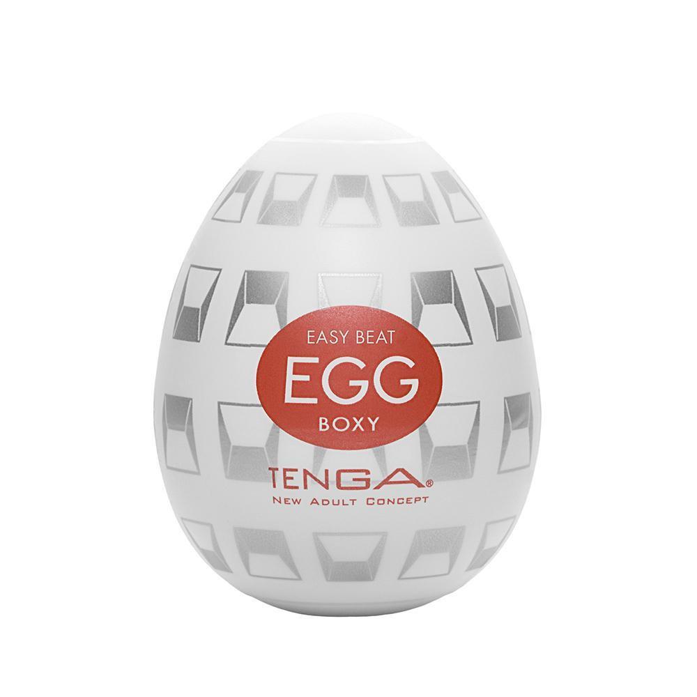 Tenga - Masturbator Egg Boxy (White) -  Masturbator Egg (Non Vibration)  Durio.sg