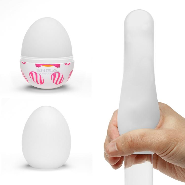 Tenga - Masturbator Egg Curl (Pink) -  Masturbator Egg (Non Vibration)  Durio.sg