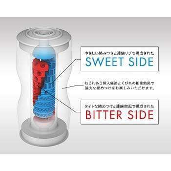 Tenga - New Dual Feel Cup Masturbator (Red/Gray) -  Masturbator Non Reusable Cup (Non Vibration)  Durio.sg