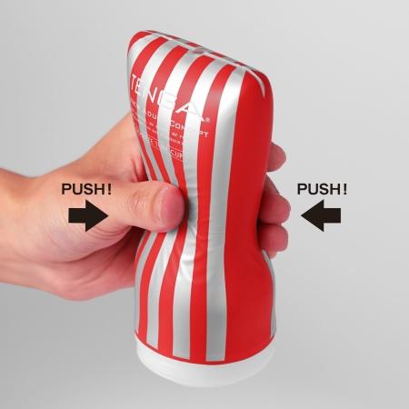 Tenga - New Squeeze Tube Cup Masturbator (Red) -  Masturbator Non Reusable Cup (Non Vibration)  Durio.sg
