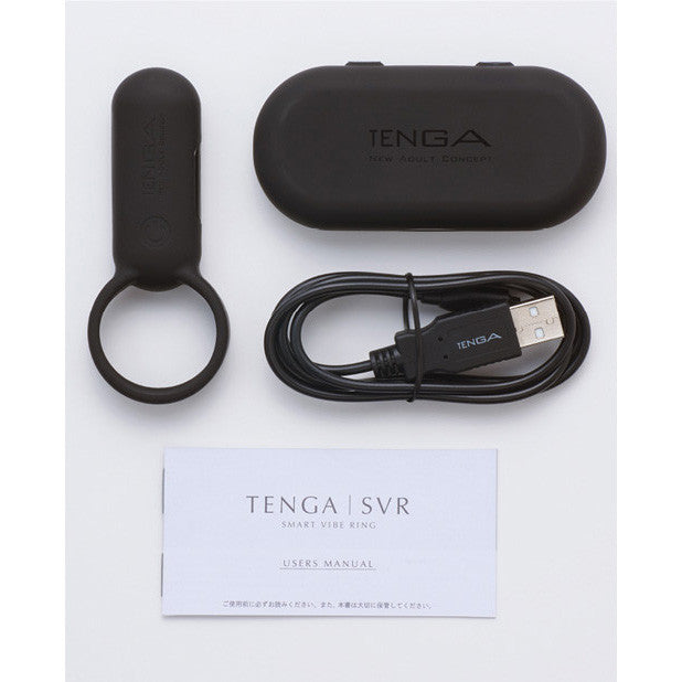 Tenga - Smart Vibe Cock Ring (Black) -  Silicone Cock Ring (Vibration) Rechargeable  Durio.sg