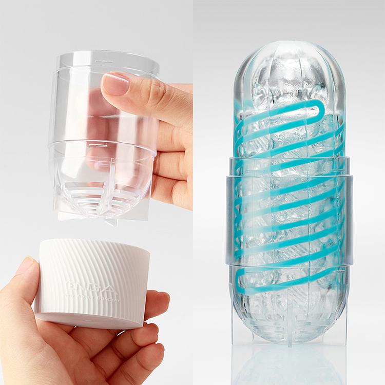 Tenga - Spinner 04 Pixel Cool Edition Masturbator (Blue) -  Masturbator Resusable Cup (Non Vibration)  Durio.sg