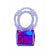 The Flashing Quiet Cube Cock Ring -  Rubber Cock Ring (Vibration) Non Rechargeable  Durio.sg