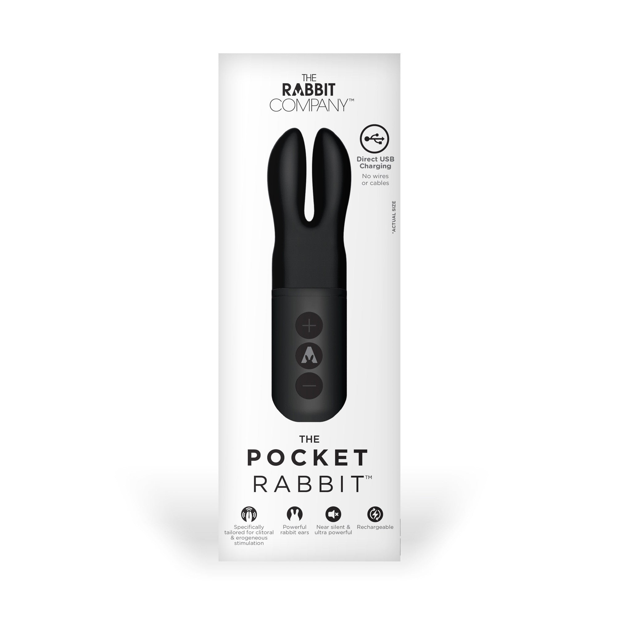 The Rabbit Company - The Pocket Rabbit Vibrator (Black) -  Discreet Toys  Durio.sg