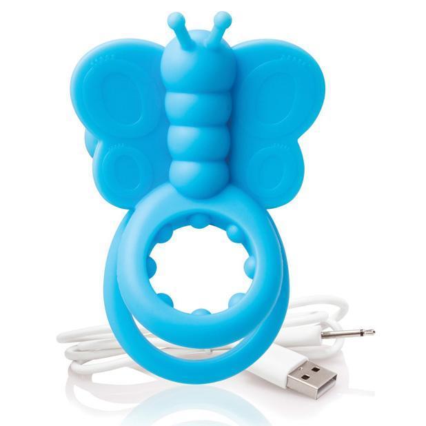 The Screaming O - Charged Monarch Rechargeable Wearable Butterfly Cock Ring (Blue) -  Silicone Cock Ring (Vibration) Rechargeable  Durio.sg