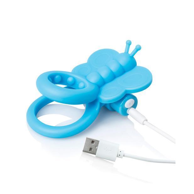 The Screaming O - Charged Monarch Rechargeable Wearable Butterfly Cock Ring (Blue) -  Silicone Cock Ring (Vibration) Rechargeable  Durio.sg