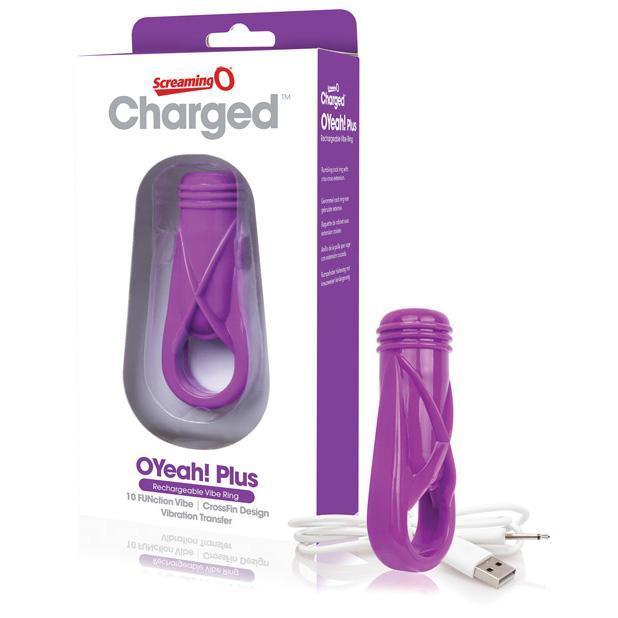 The Screaming O - Charged OYeah Plus Rechargeable Cock Ring (Purple) -  Rubber Cock Ring (Vibration) Rechargeable  Durio.sg