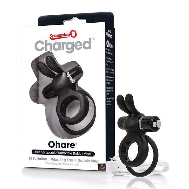 The Screaming O - Charged Ohare Rechargeable Wearable Rabbit Cock Ring (Black) -  Silicone Cock Ring (Vibration) Rechargeable  Durio.sg