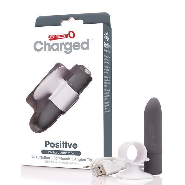 The Screaming O - Charged Positive Rechargeable Bullet Vibrator (Grey) -  Bullet (Vibration) Rechargeable  Durio.sg