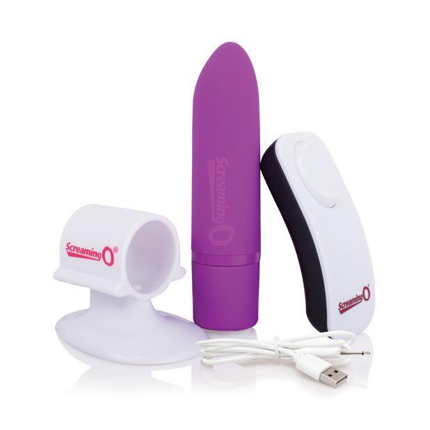 The Screaming O - Charged Postive Remote Control Rechargeable Bullet Vibrator (Purple) -  Bullet (Vibration) Rechargeable  Durio.sg