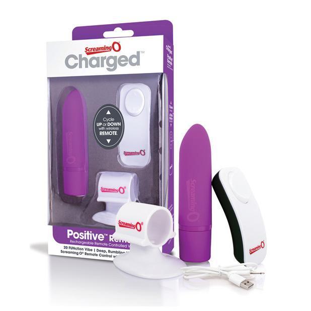 The Screaming O - Charged Postive Remote Control Rechargeable Bullet Vibrator (Purple) -  Bullet (Vibration) Rechargeable  Durio.sg