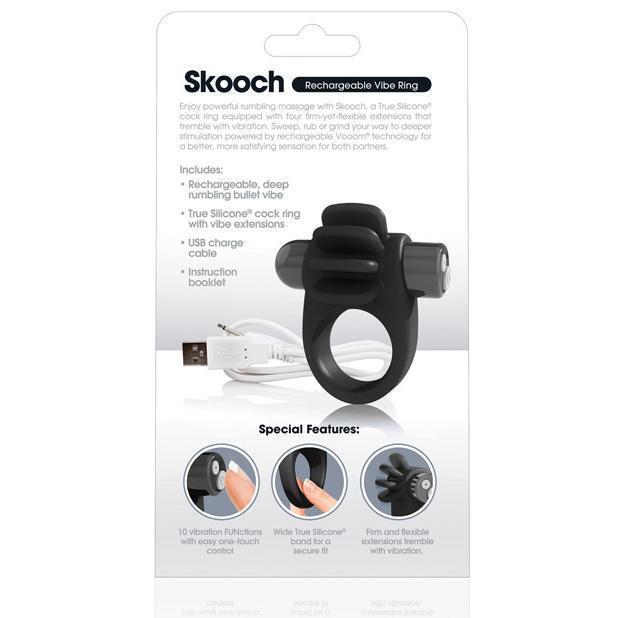 The Screaming O - Charged Skooch Rechargeable Silicone Cock Ring (Black) -  Silicone Cock Ring (Vibration) Rechargeable  Durio.sg