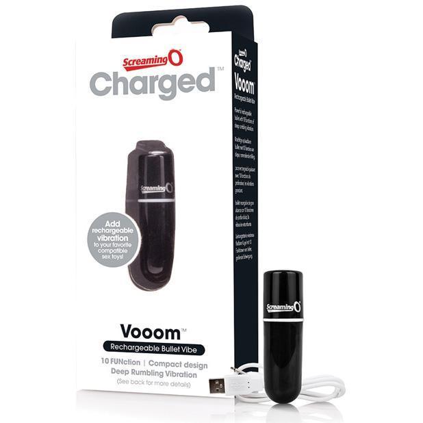 The Screaming O - Charged Vooom Rechargeable Bullet Vibrator (Black) -  Bullet (Vibration) Rechargeable  Durio.sg