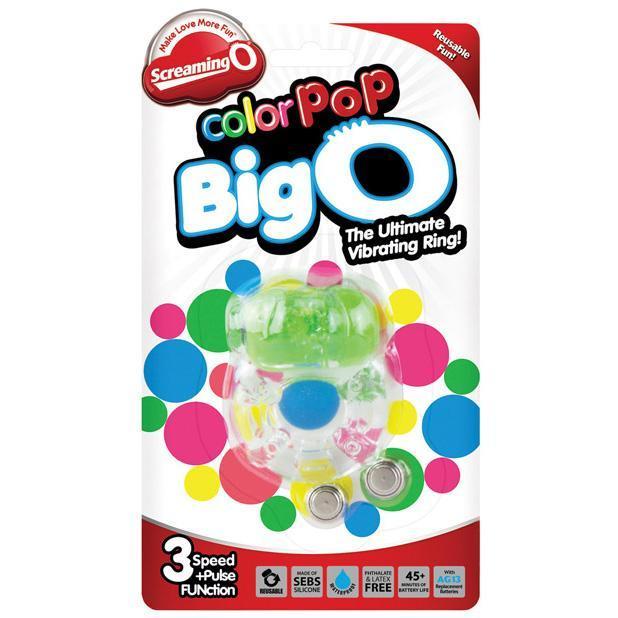 The Screaming O - Color Pop Big O Ultimate Vibrating Cock Ring (Green) -  Silicone Cock Ring (Vibration) Non Rechargeable  Durio.sg