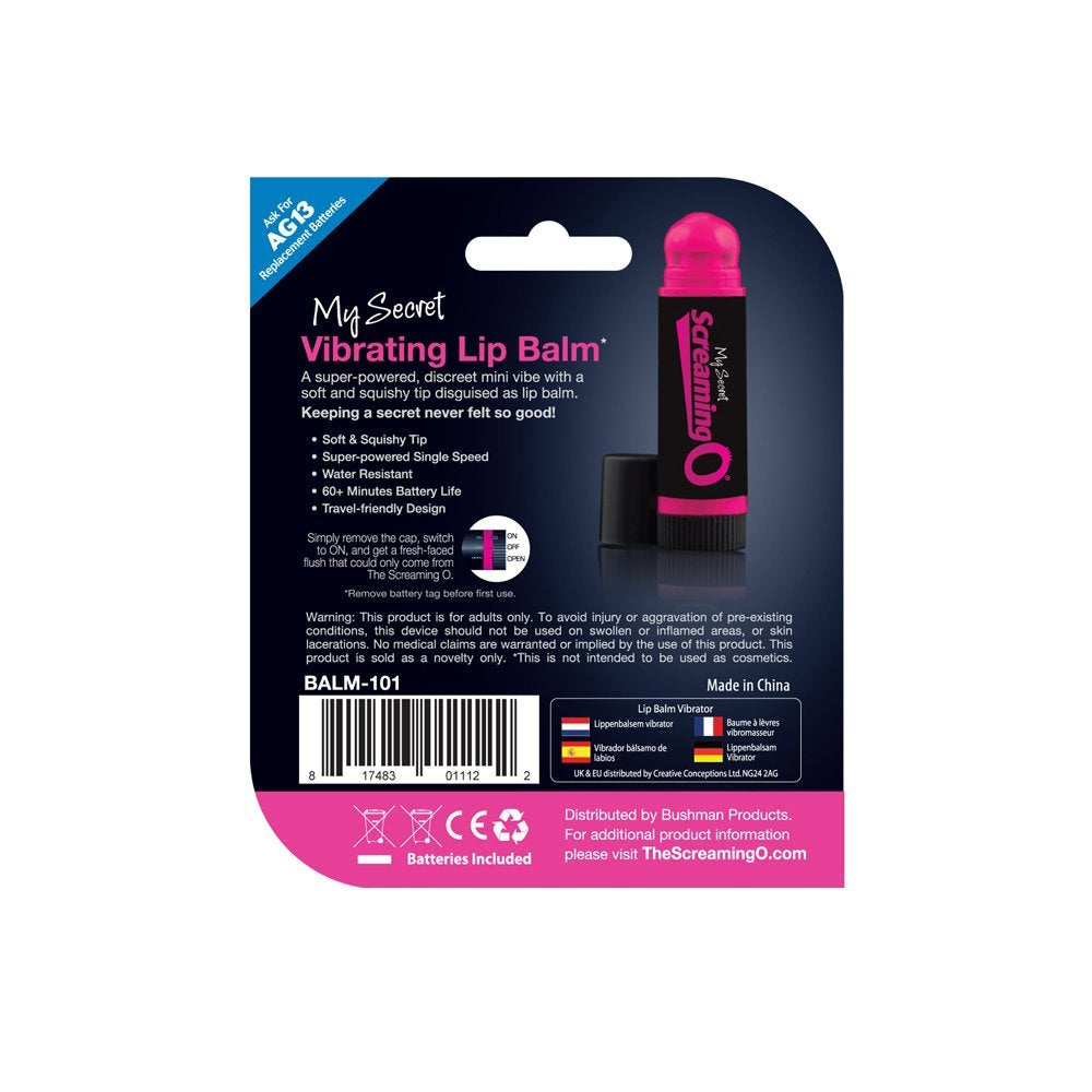 The Screaming O - Discreet Vibrating Lip Balm -  Discreet Toys  Durio.sg