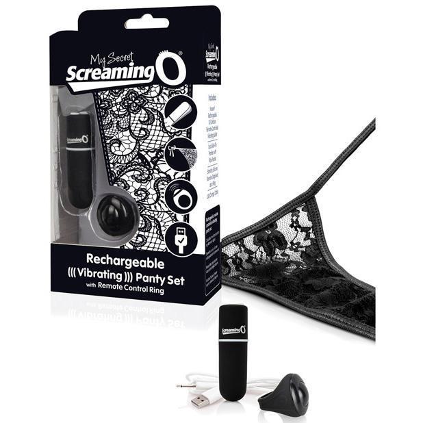 The Screaming O - My Secret Rechargeable Remote Control Panty Vibrator (Black) -  Lingerie (Vibration) Rechargeable  Durio.sg