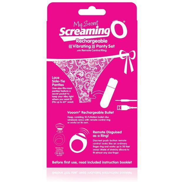 The Screaming O - My Secret Rechargeable Remote Control Panty Vibrator (Pink) -  Lingerie (Vibration) Rechargeable  Durio.sg