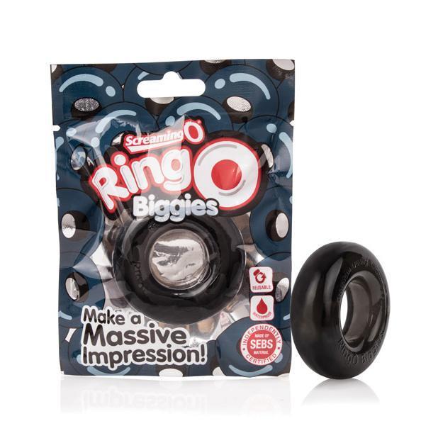 The Screaming O - RingO Biggies Rubber Cock Ring (Black) -  Rubber Cock Ring (Non Vibration)  Durio.sg