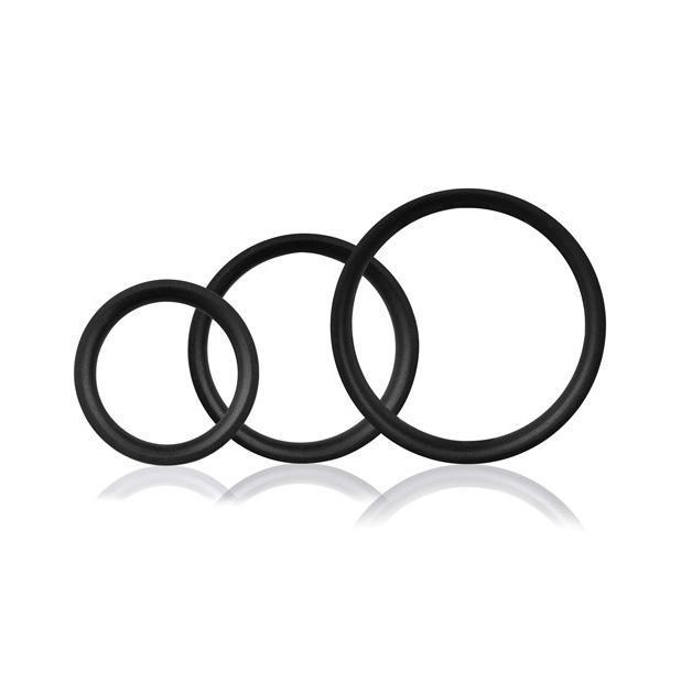 The Screaming O - RingO Pro 3 Soft Stretchy Cock Rings (Black) -  Silicone Cock Ring (Non Vibration)  Durio.sg