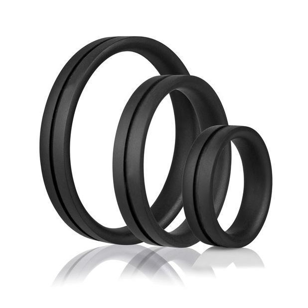 The Screaming O - RingO Pro 3 Soft Stretchy Cock Rings (Black) -  Silicone Cock Ring (Non Vibration)  Durio.sg