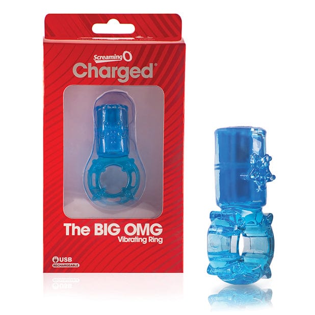 TheScreamingO - Charged The Big OMG Vibrating Cock Ring (Blue) -  Rubber Cock Ring (Vibration) Rechargeable  Durio.sg