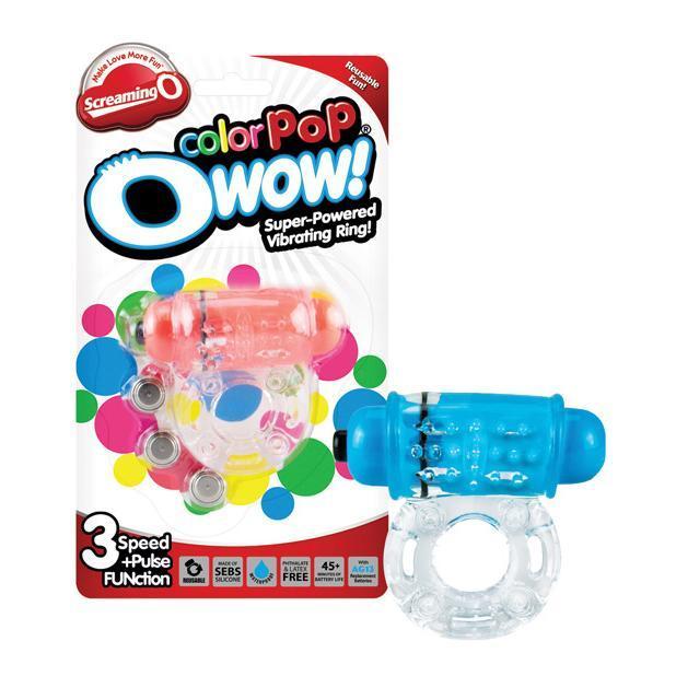 TheScreamingO - ColorPoP OWow Super Powered Vibrating Cock Ring (Blue) -  Silicone Cock Ring (Vibration) Non Rechargeable  Durio.sg