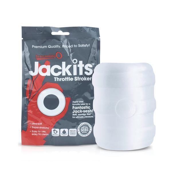 TheScreamingO - Jackits Throttle Soft Stroker (Clear) -  Masturbator Soft Stroker (Non Vibration)  Durio.sg