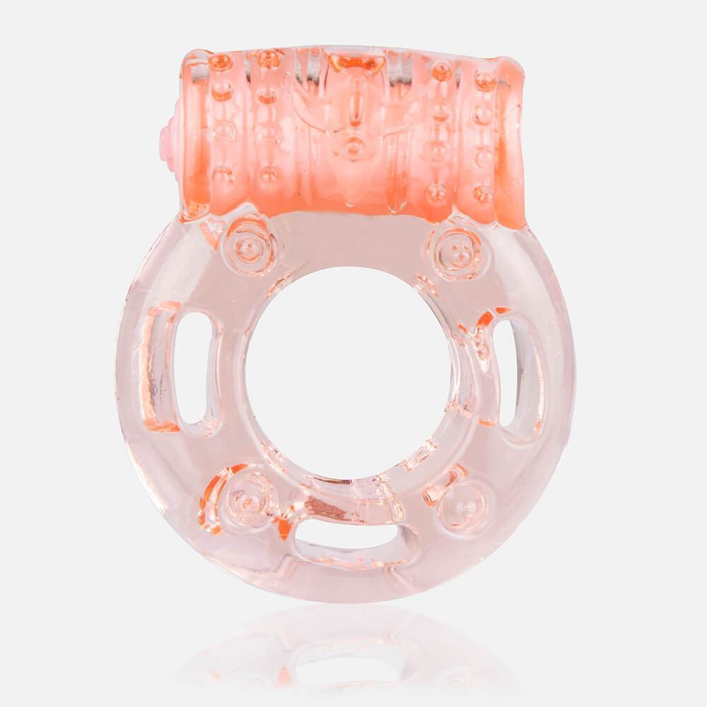 TheScreamingO - Plus Disposable Vibrating Erection Cock Ring (Orange) -  Rubber Cock Ring (Vibration) Non Rechargeable  Durio.sg