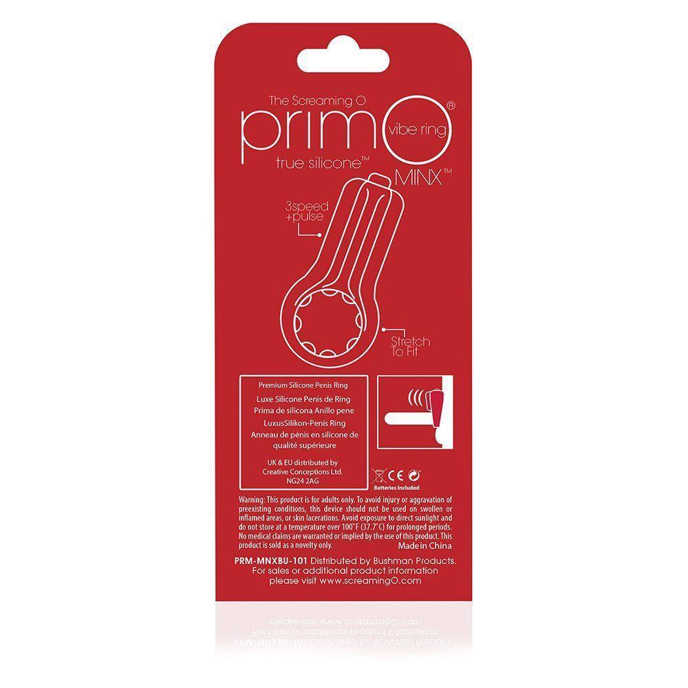 TheScreamingO - Primo Minx True Silicone Vibrating Cock Ring (Pink) -  Silicone Cock Ring (Vibration) Non Rechargeable  Durio.sg