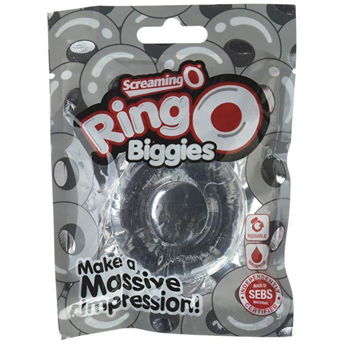 TheScreamingO - RingO Biggies Rubber Cock Ring (Clear) -  Rubber Cock Ring (Non Vibration)  Durio.sg