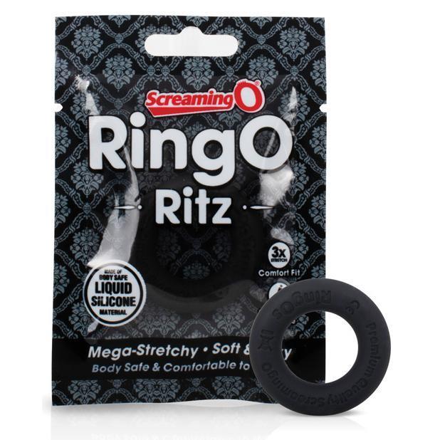 TheScreamingO - RingO Ritz Soft Silicone Cock Ring (Black) -  Silicone Cock Ring (Non Vibration)  Durio.sg