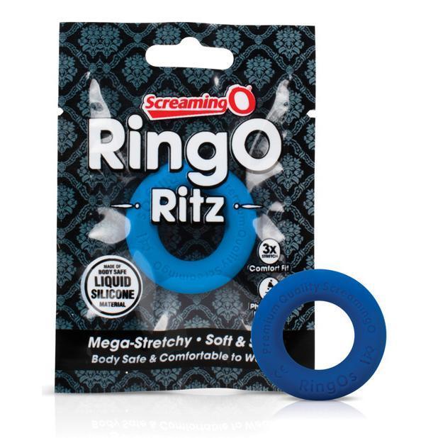 TheScreamingO - RingO Ritz Soft Silicone Cock Ring (Blue) -  Silicone Cock Ring (Non Vibration)  Durio.sg