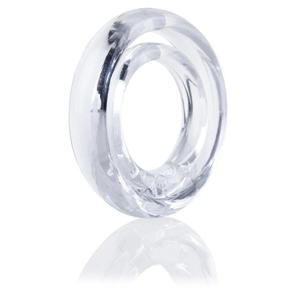 TheScreamingO - RingO2 Rubber Cock Ring with Ball Sling (Clear) -  Rubber Cock Ring (Non Vibration)  Durio.sg