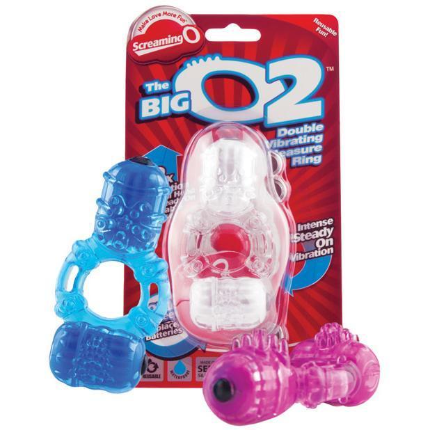 TheScreamingO - The Big O 2 Double Vibrating Pleasure Cock Ring (White) -  Rubber Cock Ring (Vibration) Non Rechargeable  Durio.sg