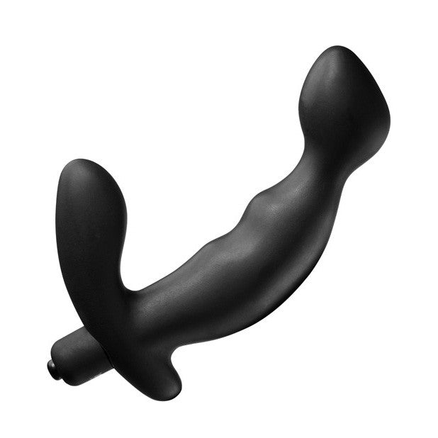 Tom of Finland - Silicone P Spot Vibrator (Black) -  Prostate Massager (Vibration) Non Rechargeable  Durio.sg