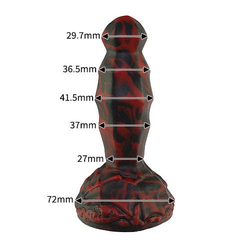 Tomax - Dark Dragon Slim Regular Silicone Dildo (Evil Red) -  Non Realistic Dildo w/o suction cup (Non Vibration)  Durio.sg