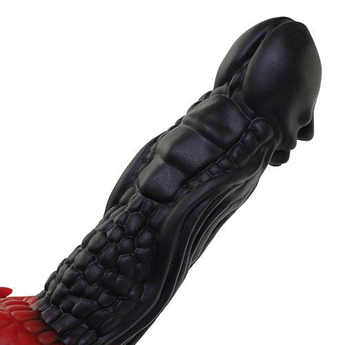 Tomax - Fire Dragon Slim Regular Silicone Dildo (Black) -  Non Realistic Dildo w/o suction cup (Non Vibration)  Durio.sg