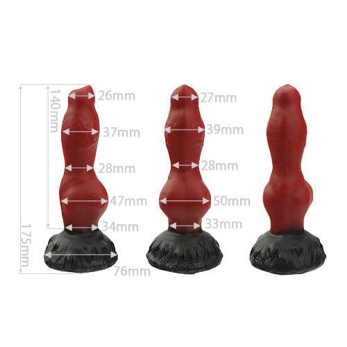 Tomax - Garm Regular Silicone Dildo (Wine Red) -  Non Realistic Dildo w/o suction cup (Non Vibration)  Durio.sg