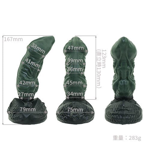 Tomax - Genesis Regular Silicone Dildo (Green) -  Non Realistic Dildo w/o suction cup (Non Vibration)  Durio.sg