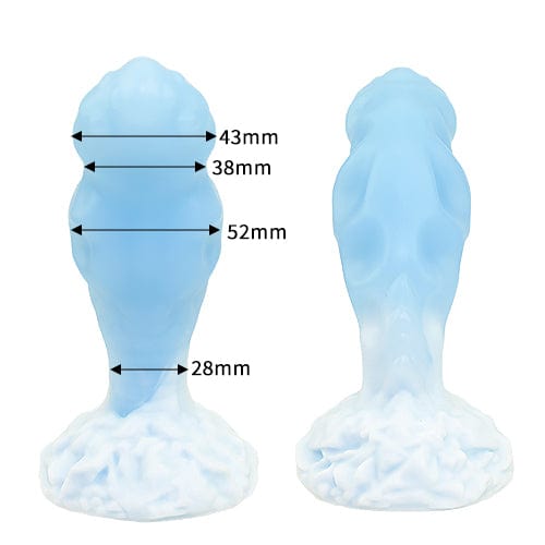 Tomax - Ice Dragon Regular Silicone Dildo (Ice Blue) -  Non Realistic Dildo w/o suction cup (Non Vibration)  Durio.sg