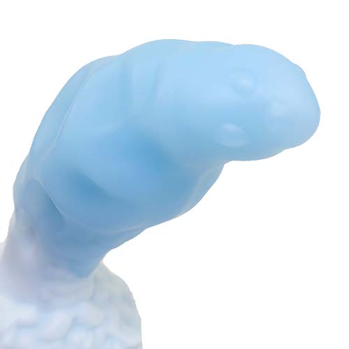 Tomax - Ice Dragon Regular Silicone Dildo (Ice Blue) -  Non Realistic Dildo w/o suction cup (Non Vibration)  Durio.sg