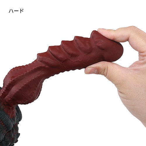 Tomax - Roaring Dragon Regular Silicone Dildo (Wild Red) -  Non Realistic Dildo w/o suction cup (Non Vibration)  Durio.sg