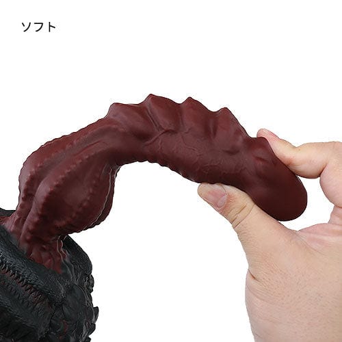 Tomax - Roaring Dragon Regular Silicone Dildo (Wild Red) -  Non Realistic Dildo w/o suction cup (Non Vibration)  Durio.sg