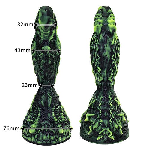 Tomax - Thunder Dragon Volt Regular Silicone Dildo (Yellow) -  Non Realistic Dildo w/o suction cup (Non Vibration)  Durio.sg