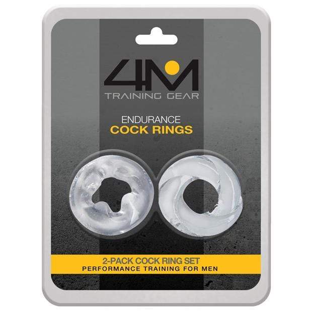 Topco - 4M Training Gear Endurance Cock Rings 2-Pack (Clear) -  Rubber Cock Ring (Non Vibration)  Durio.sg
