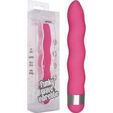 ToyJoy - Funky Wave Viberette (Pink) -  Non Realistic Dildo w/o suction cup (Vibration) Non Rechargeable  Durio.sg