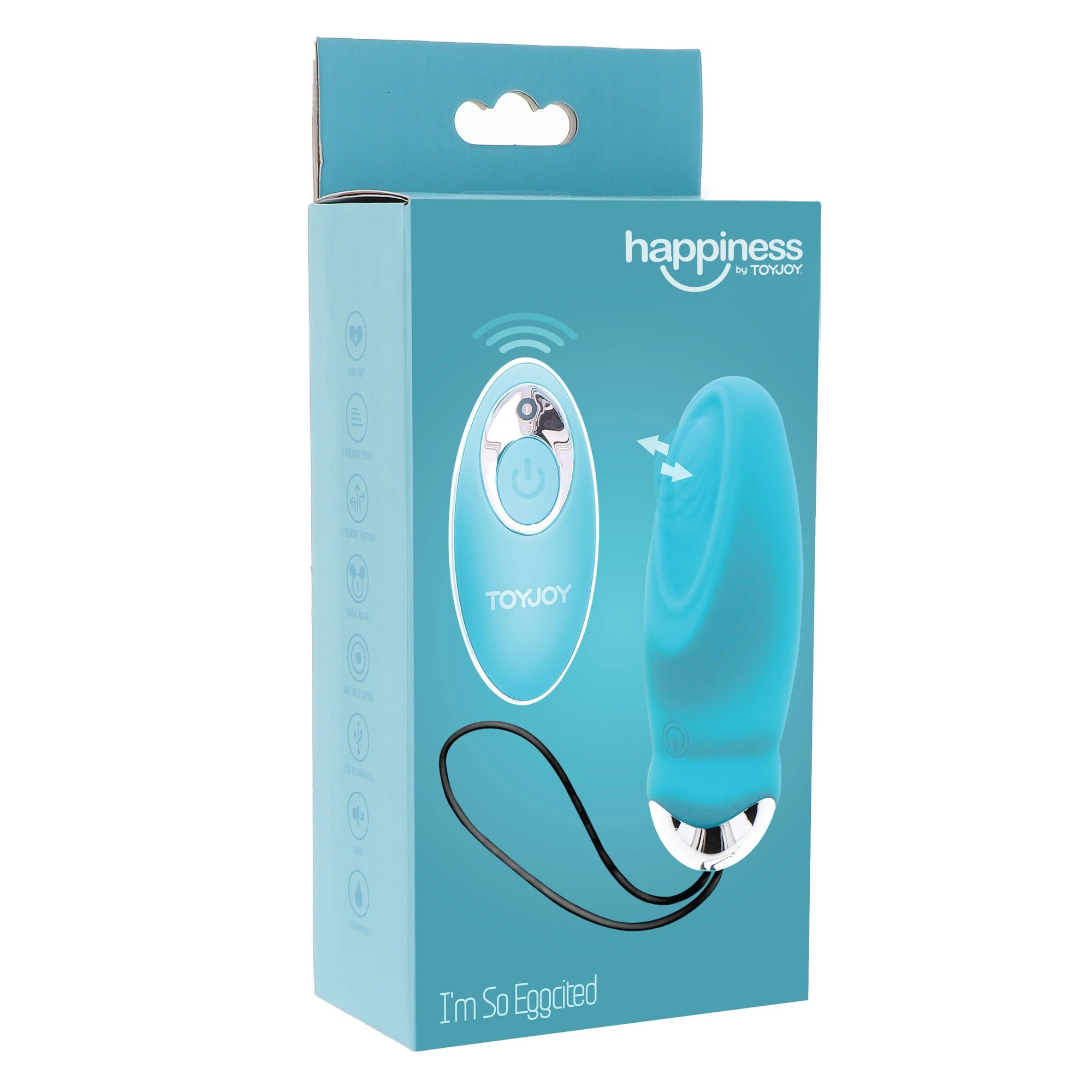 ToyJoy - I'm So Eggcited Remote Control Egg Vibrator (Blue) -  Wireless Remote Control Egg (Vibration) Rechargeable  Durio.sg