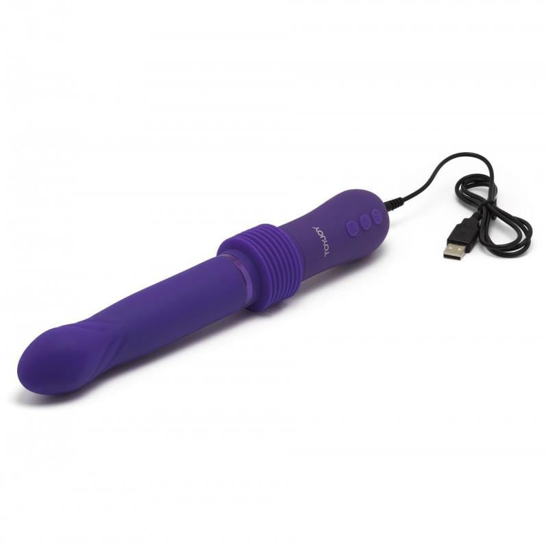 ToyJoy - Magnum Opus Supreme I Thrust in You Thruster Vibrator (Purple) -  Realistic Dildo w/o suction cup (Vibration) Rechargeable  Durio.sg